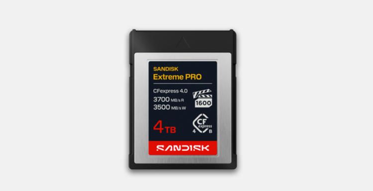 闪迪CFexpress 4.0发布:3700MB/s读写+最高4TB容量 卖到12000元