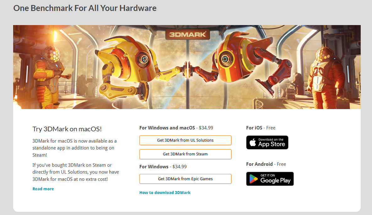3DMark macOS独立版终于发布:不用苹果商店、离线也能跑