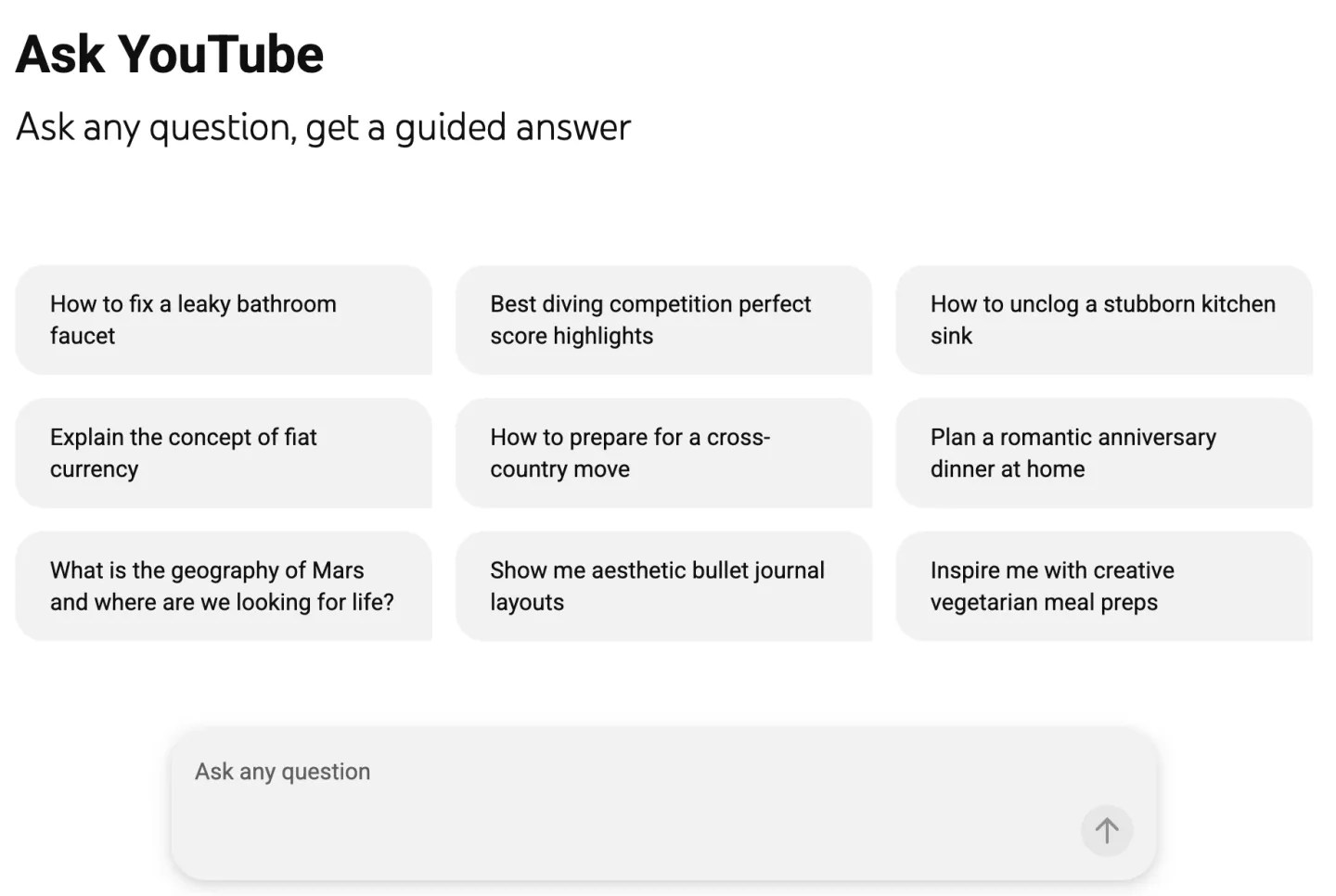 Google正在YouTube上测试一项类似AI模式的全新搜索体验