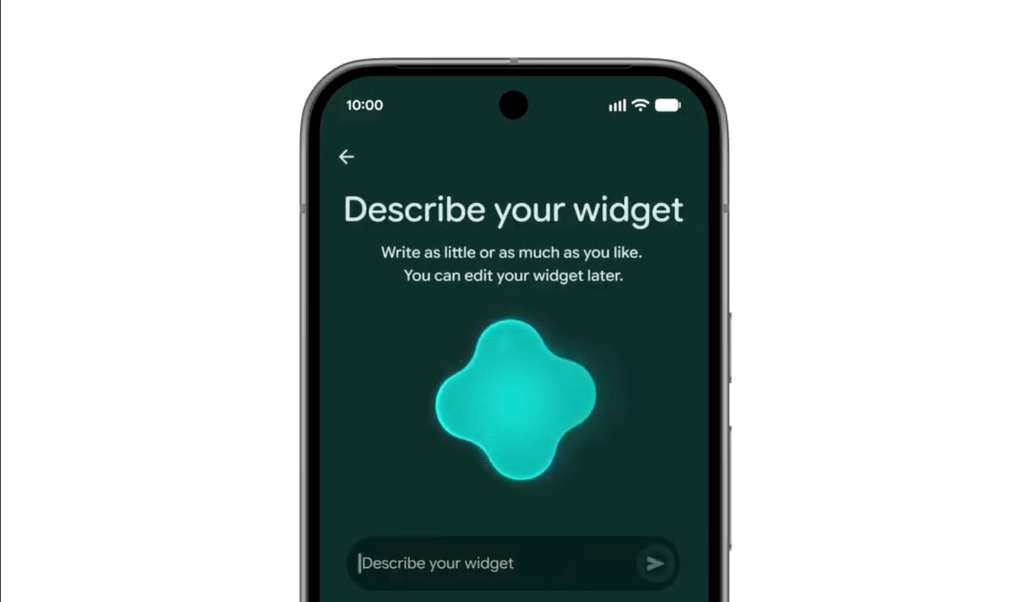 “Create My Widget”用自然语言定制主屏组件