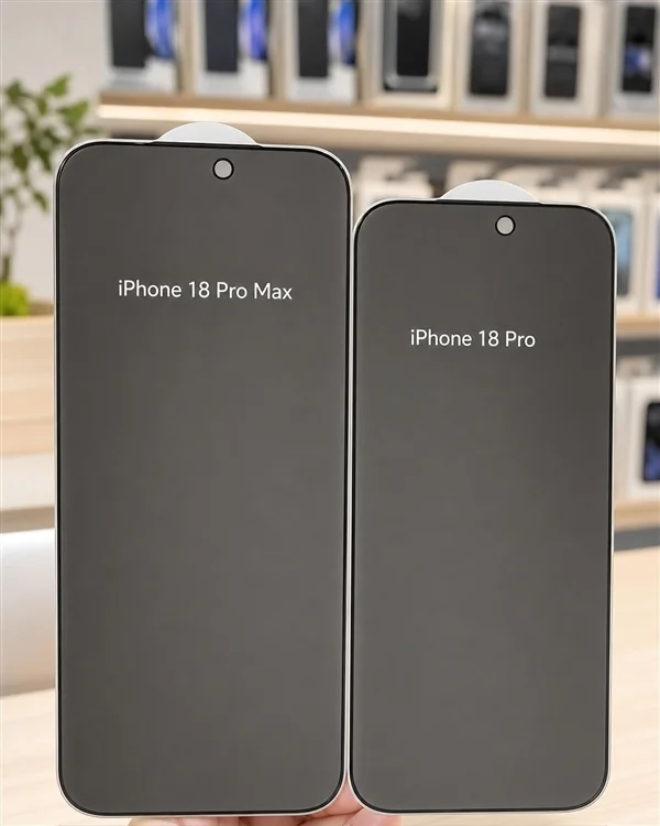 iPhone 18 Pro/Pro Max贴膜配件现身 暗示边框更窄了