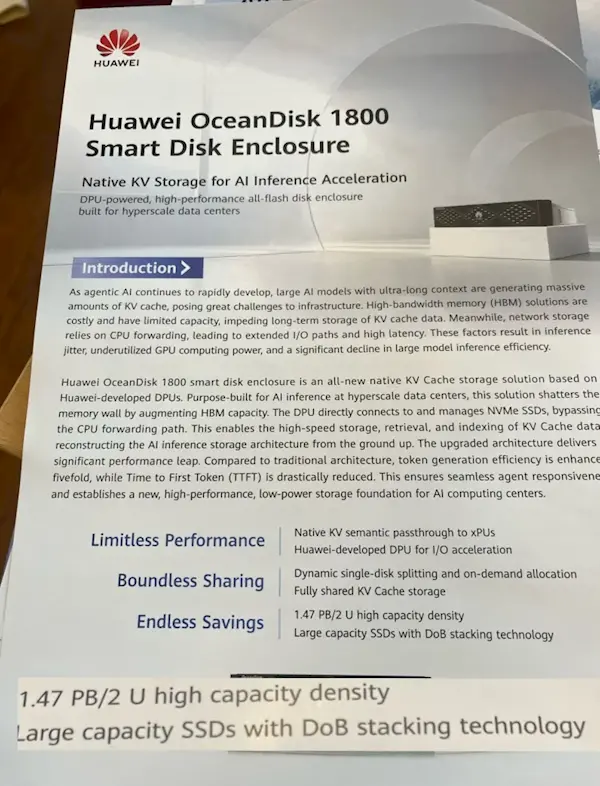 华为研发新封装技术打造122TB SSD