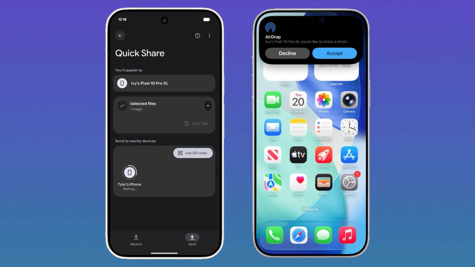 Google扩大Quick Share与AirDrop的互传支持 覆盖更多Android手机
