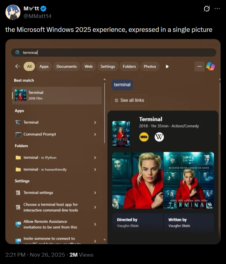 微软将允许Windows 11关闭Bing搜索功能