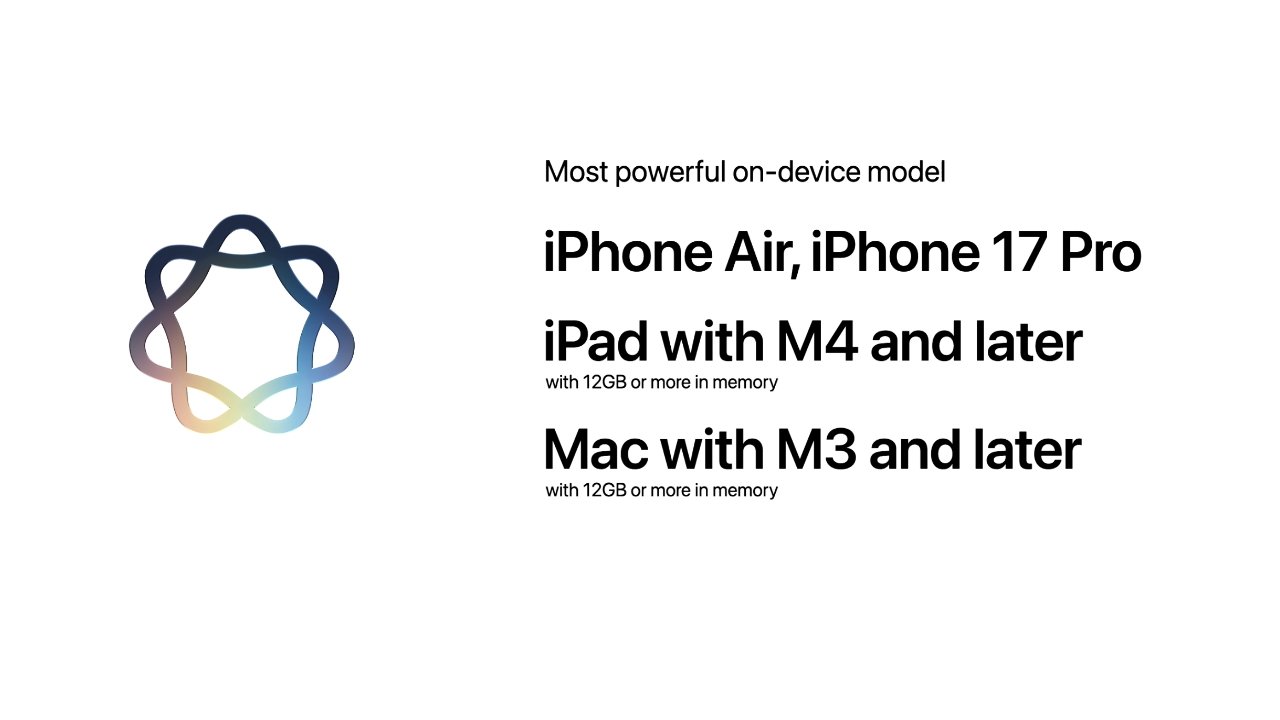 苹果新一代Apple Intelligence仅限较新的iPhone与Mac设备使用