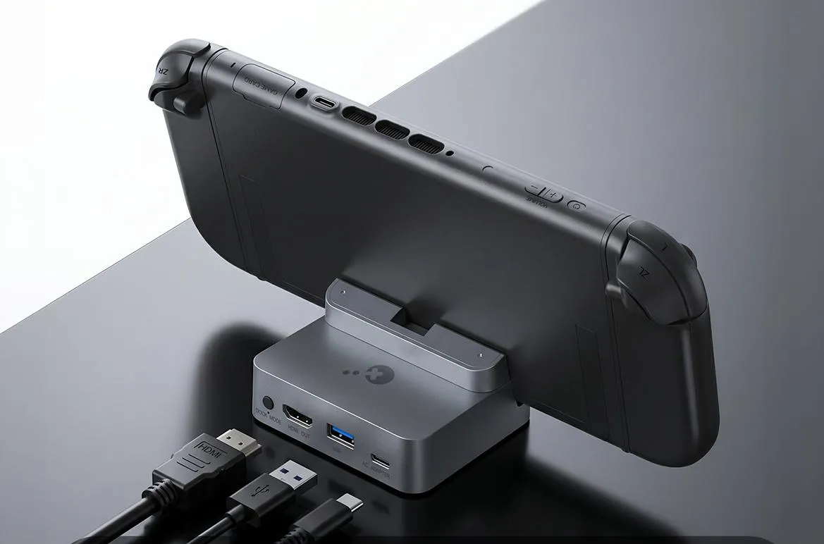 GuliKit推出Switch 2便携底座 可连电视亦可桌面充电 售价29.99美元