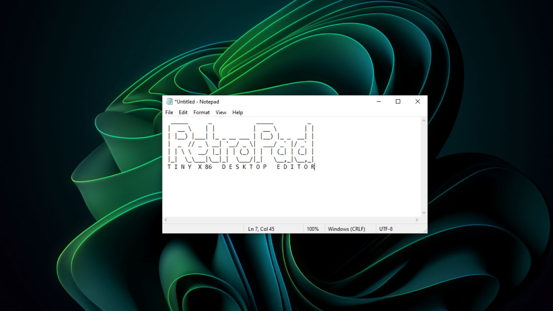 前微软工程师重写记事本程序TinyRetroPad 文件大小仅2.5KB