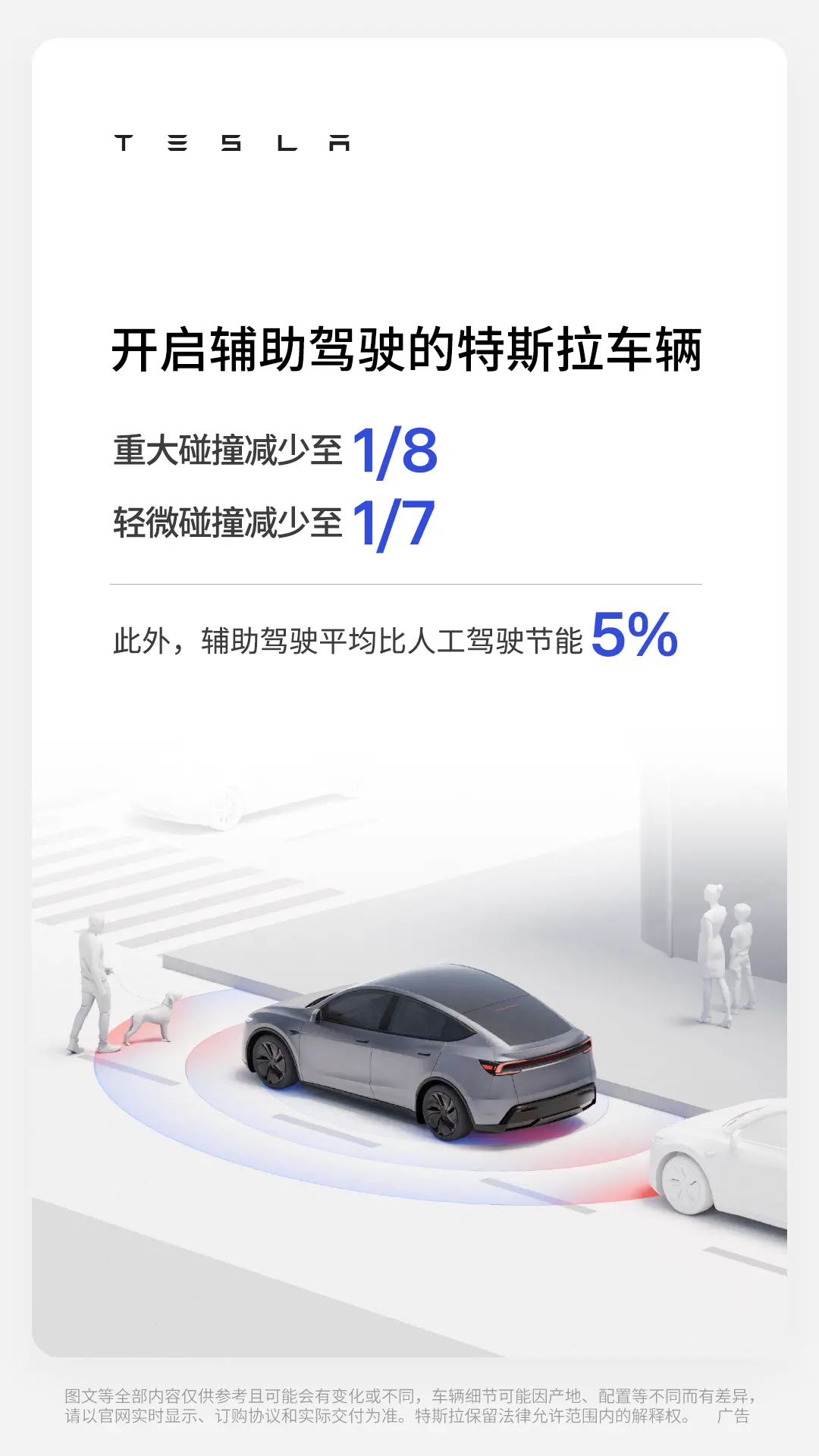 特斯拉发布影响力报告:辅助驾驶重大碰撞率仅为人类司机1/8
