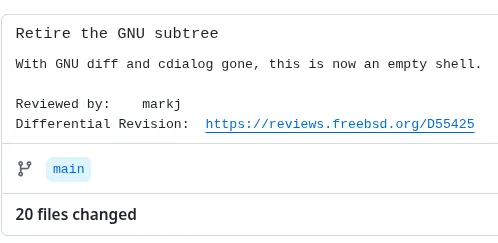FreeBSD 16已完成移除基础系统中残留的全部GPL代码