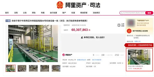 哪吒汽车工厂设备流拍 35亿建的厂房 设备6千万开卖仍无人接盘
