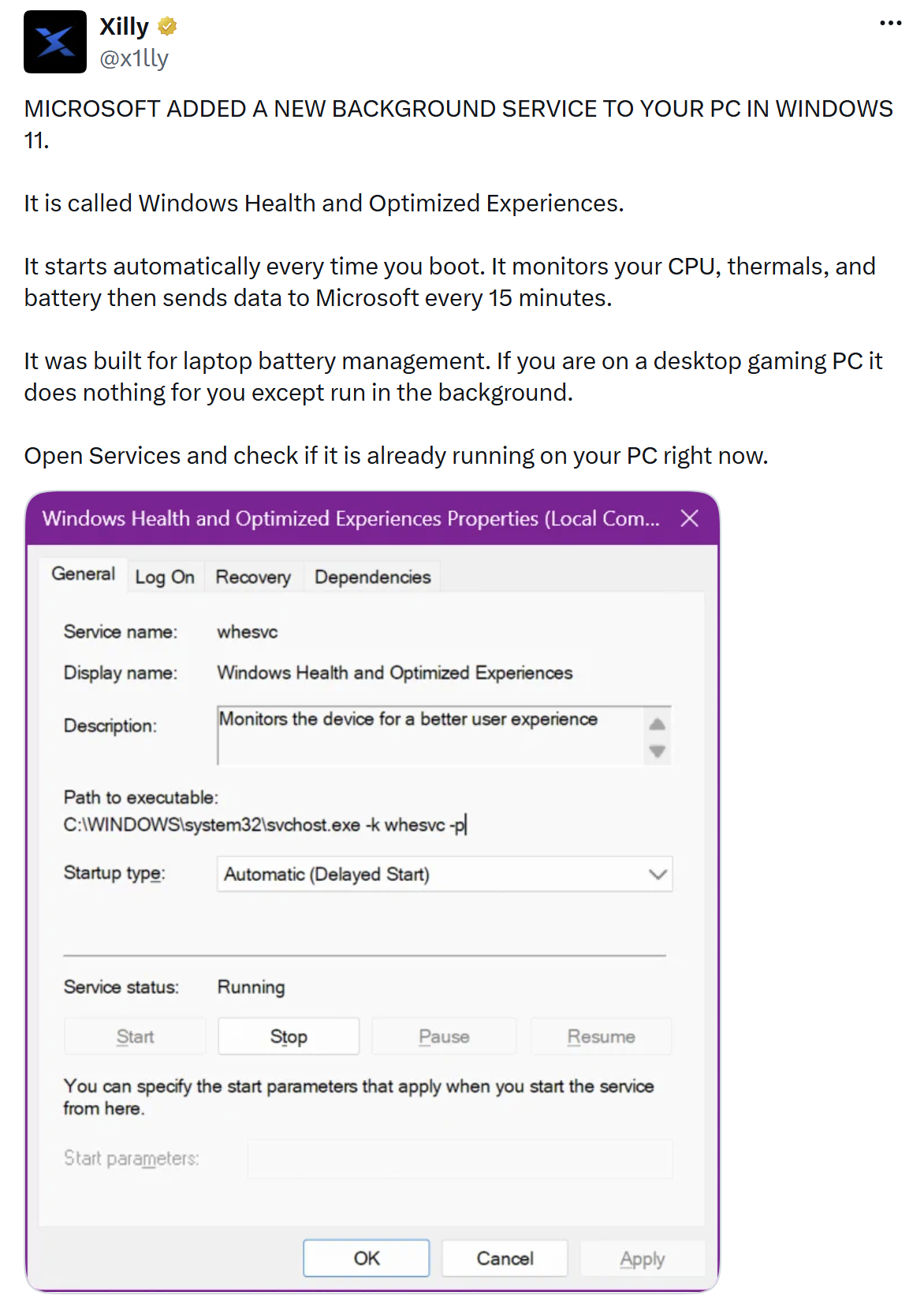 微软高管回应有关Windows 11系统健康与性能优化后台服务降速的传闻
