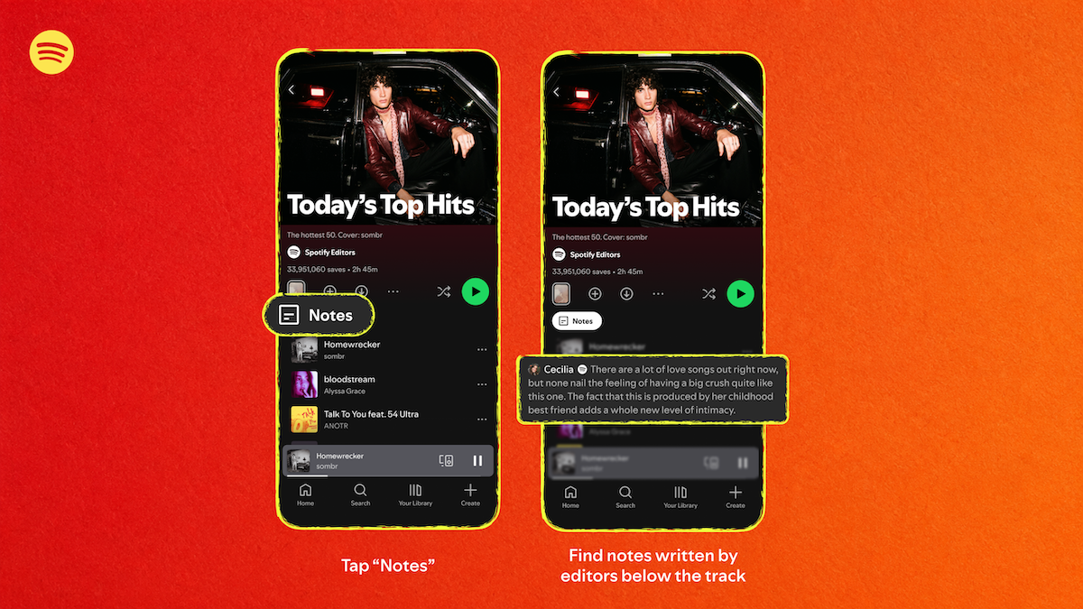 Spotify 推出播放列表注释功能 支持用户与编辑分享选曲心得