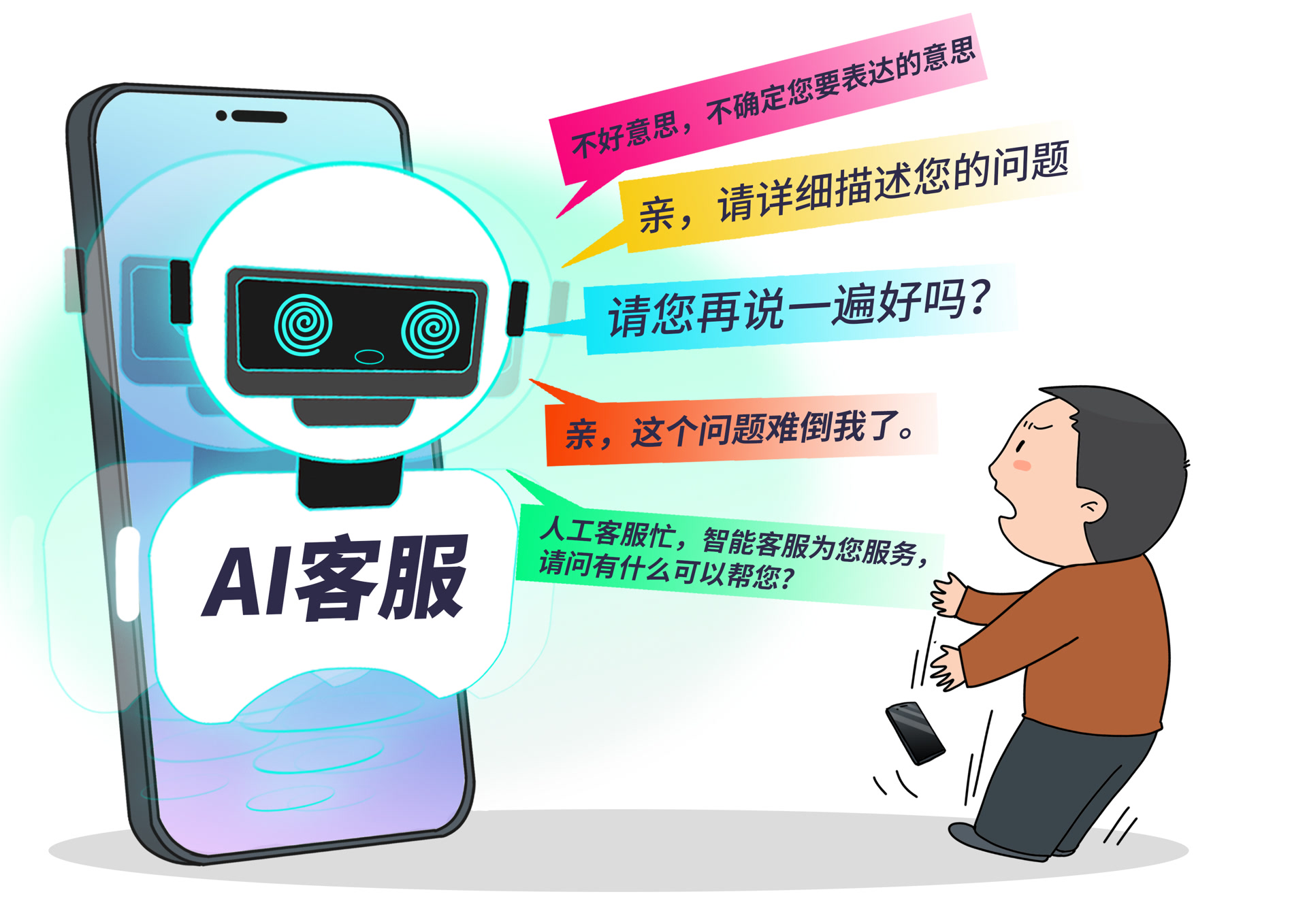 检察日报:AI客服转人工难 实际是对维权通道的变相堵塞