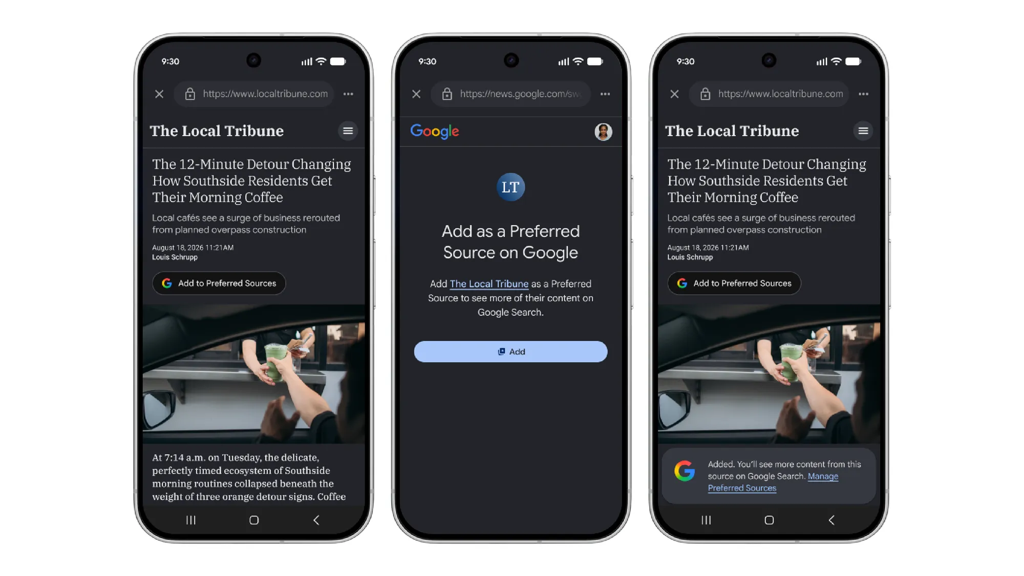 Google推出“首选来源”按钮 帮助出版商应对AI带来的流量流失