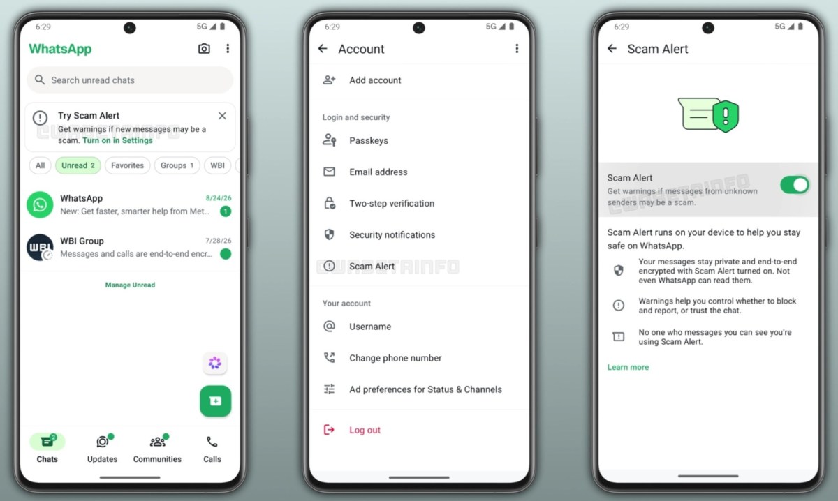 WhatsApp反诈提醒功能已向部分Android测试用户开放