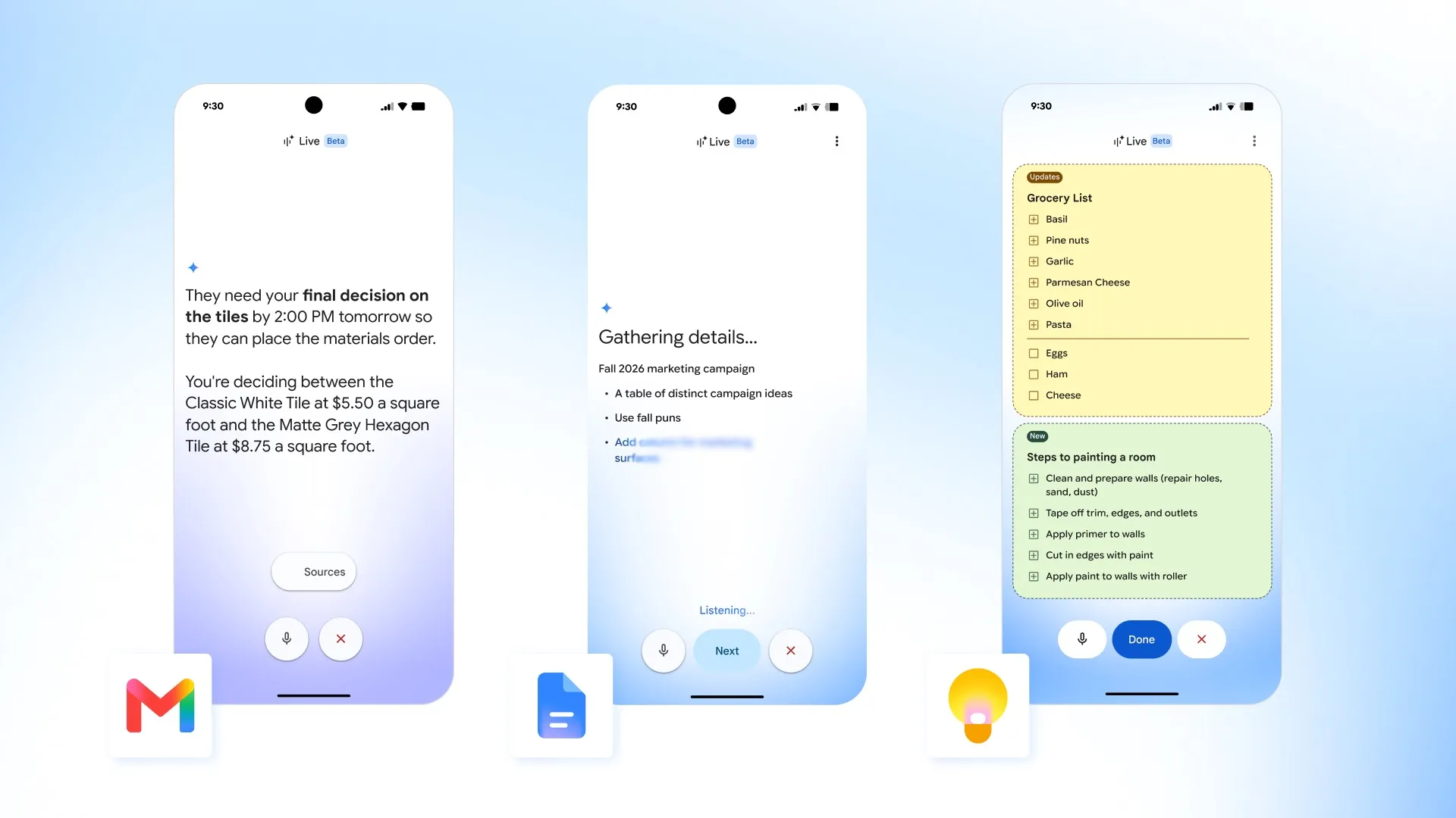 Google深度整合Gemini语音交互功能 全面登陆Gmail、Docs与Keep