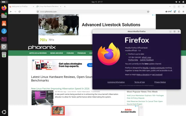 Mozilla Firefox 157 Beta发布:强化HDR视频、媒体同步并恢复紧凑模式
