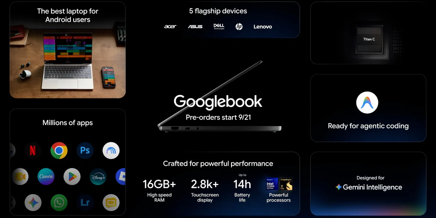 Googlebook正式开启预订 Chromebook进入历史新阶段