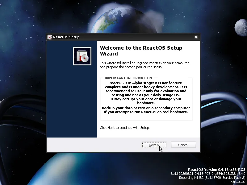 ReactOS迎来重大升级:导入Wine 10.0版DirectX栈 提升对数百款游戏的兼容性