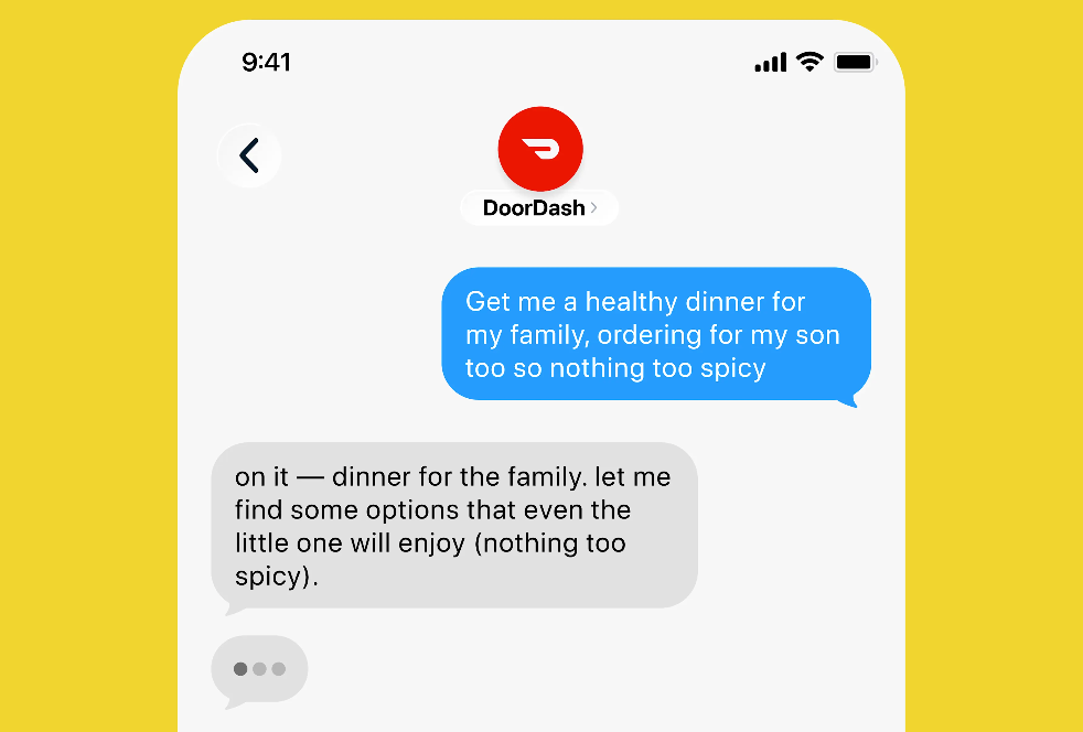 DoorDash推出短信订餐AI代理 可在Apple Messages中下单