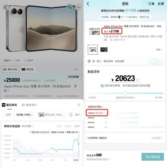 双11 iPhone Duo平台大战:预售秒罄 首批现货最高溢价超7000元