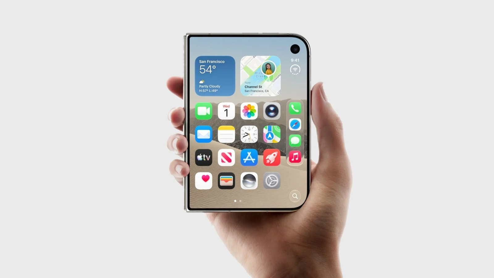 苹果首款折叠屏 iPhone Duo 拆解视频:磨砂膜揭开后折痕更明显